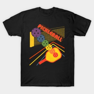 Pickleball 80s Style Retro Fade T-Shirt